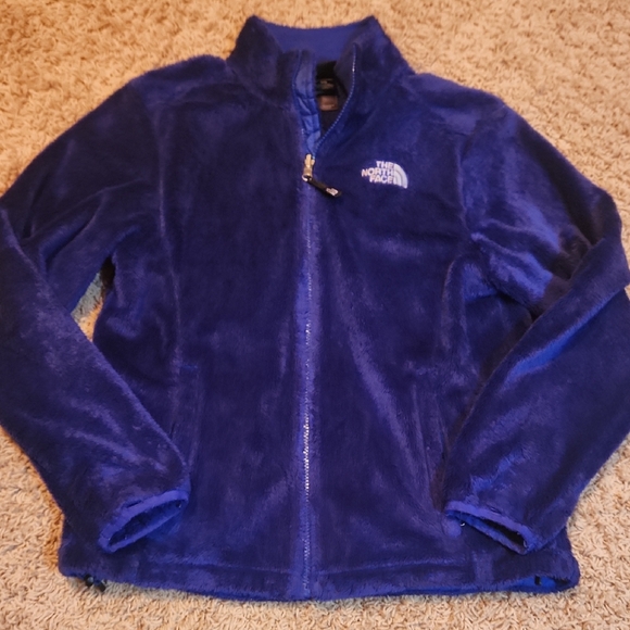 The North Face Royal Blue Fuzzy Jacket Womans Size Medium - Picture 1 of 10